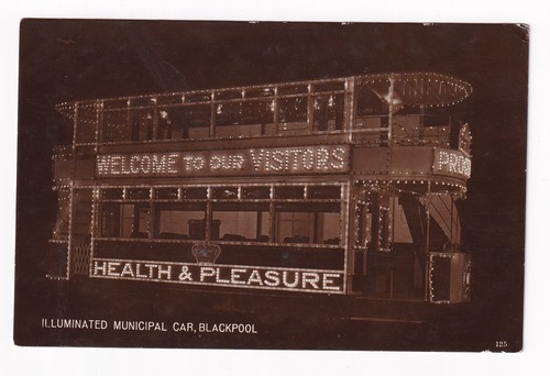 Postcard illuminated municipal - postcard,