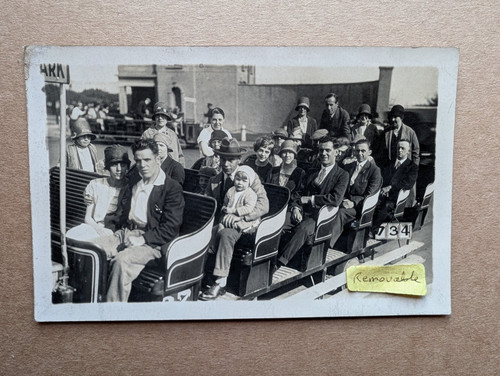Old photo people circular car - people,