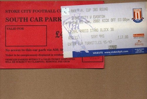 Used ticket stoke - -,