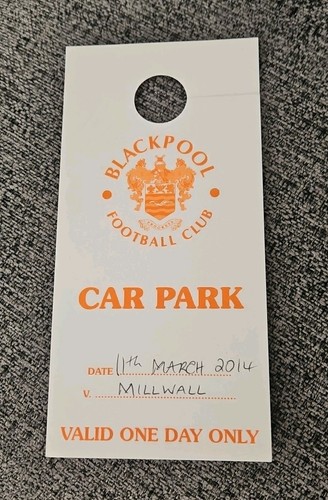 Blackpool car park pass - pass, v