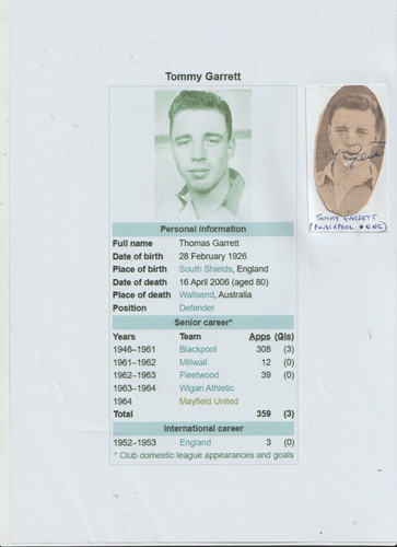 Blackpool legend 1946 1961 - fc, 1946-1961