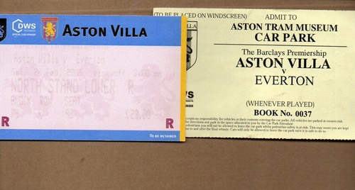 Used ticket aston villa - -, v